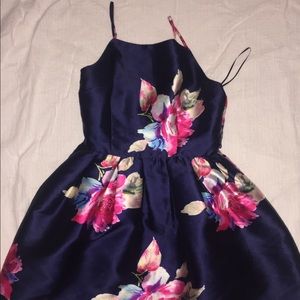Cute Floral Blue Dress